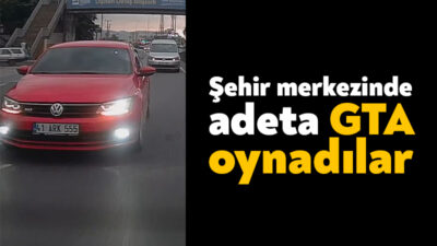 Kocaeli’de trafikte tartışan iki sürücü adeta GTA oyunu oynadı. Sürücülerden