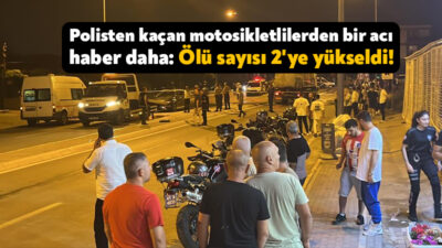 Kocaeli'de polis ekiplerinden kaçan motosiklet sürücüsünün yaptığı kazadan bir acı