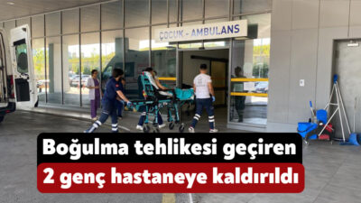 Kocaeli'nin Kandıra ilçesinde denizde boğulma tehlikesi geçiren 2 genç hastaneye