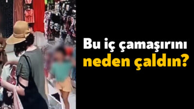 İzmit'teki iç giyim mağazasına giren kadın bakıp beğendiği fantezi
