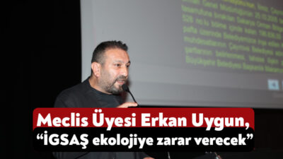 Büyükşehir Belediyesi meclis toplantısında söz alan CHP Meclis Üyesi Erkan