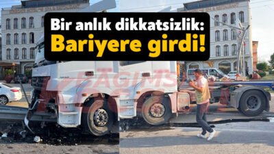 Kocaeli’nin Körfez ilçesinde bir anlık dikkatsiz kazaya neden oldu. TIR