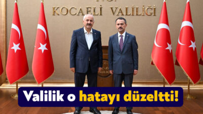 Kocaeli Valiliği’nin Gebze Belediye Başkanı Zinnur Büyükgöz’ün Kocaeli Valisi İlhami