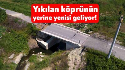 Kocaeli Büyükşehir Belediyesi tarafından İzmit’in Akmeşe mevkiinde yıkılan eski köprünün