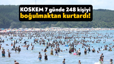 Kocaeli Büyükşehir Belediyesi KOSKEM ekipleri geride kalan haftada boğulma tehlikesi