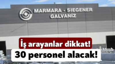Kocaeli’nin İzmit ilçesinde bulunan Marmara Segener Galvaniz fabrikası 30 personel
