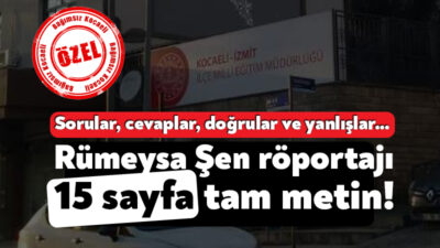 Kocaeli’de UTP yolsuzluğunun odağındaki isim İzmit MTAL eski müdürü Rümeysa
