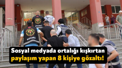 Kocaeli'de sosyal paylaşım siteleri üzerinden provokatif söylemlerde bulunduğu tespit edilen