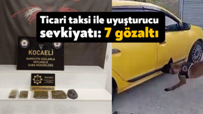 Kocaeli'de aldıkları istihbaratla harekete geçen polis ekipleri, ticari taksi ile