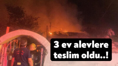 Kocaeli'nin Gebze ilçesinde müstakil evde çıkan yangın, bitişiğindeki 2 eve