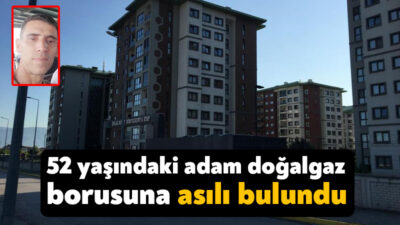 Kocaeli'nin Körfez ilçesinde 52 yaşındaki adam, evinde doğalgaz borusuna asılı