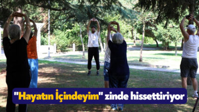 Kocaeli'de hayata geçirilen "Hayatın İçindeyim" projesi kapsamında açık hava spor