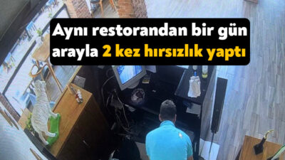Kocaeli'nin İzmit ilçesinde cezaevinden yeni çıktığı öğrenilen hırsız, aynı restorana