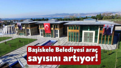 Başiskele Belediyesi, 2 çöp kamyonu, 1 çöp taksi, 1 ekskavatöründen