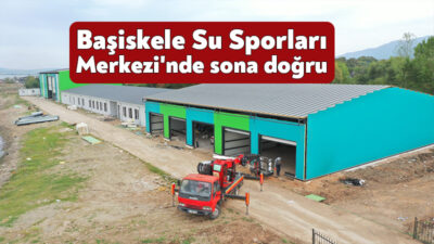 Kocaeli'nin Başiskele ilçesine inşa edilen Başiskele Su Sporları Merkezindeki çalışmalarda
