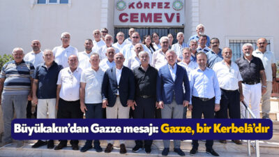 Kocaeli Büyükheşir Belediye Başkanı Tahir Büyükakın, Kocaeli’deki cemevlerinin başkanlarıyla buluşmasında
