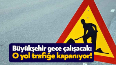 Kocaeli Büyükşehir Belediyesi ekipleri Gebze’de gece saatlerinde yol bakım çalışması