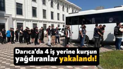 Kocaeli'nin Darıca ilçesinde 4 iş yerine kurşun yağdırırken arkadaşına çay