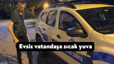 Kocaeli'de otobüs duraklarında uyuyan ve evi olmadığı öğrenilen vatandaş, zabıta