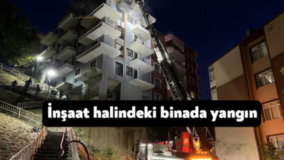 Kocaeli’nin Gölcük ilçesinde inşaat halindeki binanın 5’inci katında çıkan yangın