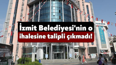 İzmit Belediyesi tarafından ihaleye çıkartılan Cumhuriyet Parkı’ndaki büfeye talipli olmadığı