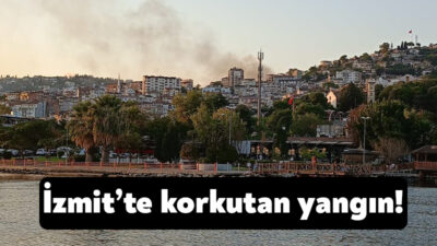 Kocaeli'nin İzmit ilçesinde bugün akşam saatlerinde korkutan bir yangın meydana