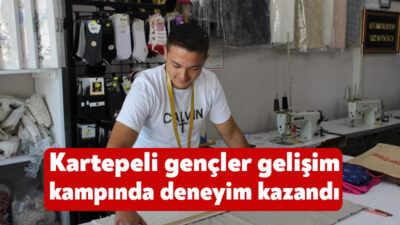 Kartepe'de gençler için düzenlenen gelişim kampında öğrenciler hem esnafların yanında