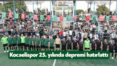 Marmara Depremi'nin 25. yıldönümünde 1. Lig ekibi Kocaelispor anma ve
