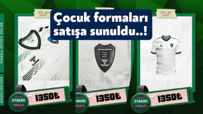 Kocaelispor'un küçük taraftarları için çocuk formaları satışa çıktı özel olarak