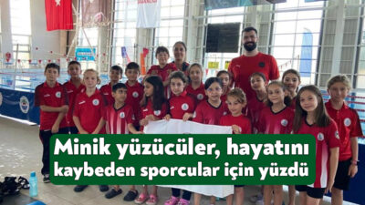 Körfez Belediyesi'nin minik yüzücüleri, Marmara Depreminde hayatlarını kaybeden 26 yüzücü