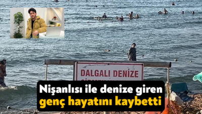 Kocaeli'nin Kandıra ilçesinde denizde nişanlısı ile boğulma tehlikesi geçiren 28