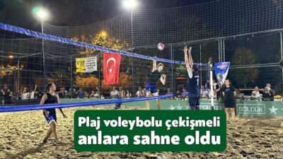 Gölcük'te bu yıl ikinci kez düzenlenen plaj voleybolu turnuvası çekişmeli