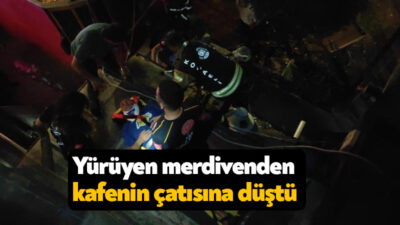 Kocaeli'nin İzmit ilçesinde dengesini kaybeden kişi, yürüyen merdivenin korkuluklarından