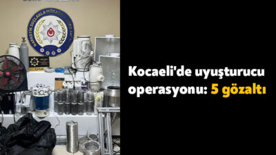 Kocaeli'de 3 ilçede yapılan operasyonda uyuşturucu ticareti suçundan 5 şüpheli