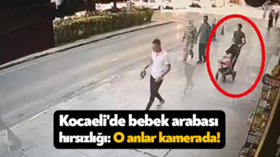 Kocaeli'de bebek arabasıyla dolaşan kadın, gözünü bina girişindeki başka bir