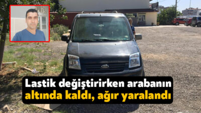 Kocaeli'de lastiğini değiştirmek amacıyla kriko ile yükselttiği aracın altında kalan