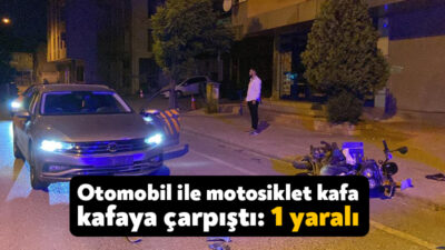Kocaeli'nin Gebze ilçesinde otomobil ile kafa kafaya çarpışan elektrikli motosiklet
