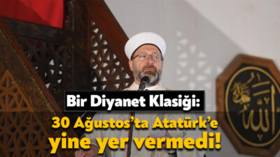 Diyanet İşleri Başkanlığı, geçmiş yıllarda yaptığını yine yaptı ve 30