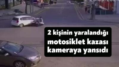Kocaeli'nin Körfez ilçesinde otomobil ile motosikletin çarpışması neticesinde biri ağır