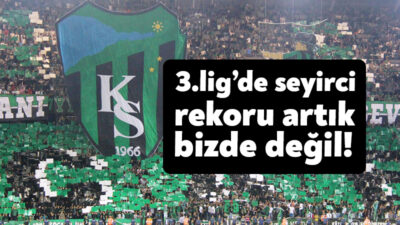 TFF 3.lig’de seyirci rekoru artık Kocaelispor’da değil. Temsilcimiz, 1 Mart