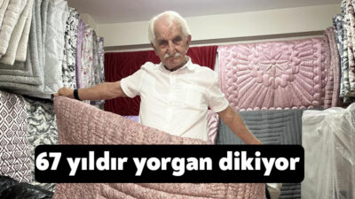 Kocaeli'nin İzmit ilçesinde 67 yıldır yorgancılık yapan İsmail Çevikel, renkli