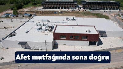Kocaeli Büyükşehir Belediyesi tarafından inşa edilen afet mutfağında sona yaklaşılıyor.