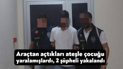Kocaeli'nin İzmit ilçesinde araçtan açılan ateş neticesinde yoldan geçen 9