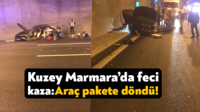 Kuzey Marmara Otoyolu’nun Ankara istikametinde kaza meydana geldi. Yaşanan kazada