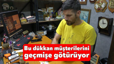 Kocaeli'nin İzmit ilçesindeki nostalji dükkanı, sahibi Sertan Uygur'un çocukluk hatıralarına