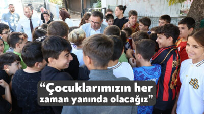 Dumlupınar Ortaokulu’na yapılan ziyarette okulun temizlik ve park, bahçe düzenlemeleri