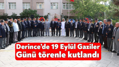 19 Eylül Gaziler Günü kapsamında Derince’de ilk olarak Atatürk Anıtı’na