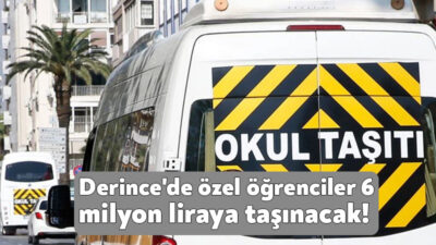 Derince İlçe Milli Müdürlüğü özel öğrencilerin taşınması için ihaleye çıktı.