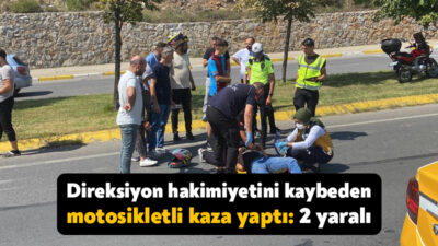 Kocaeli'nin Gebze ilçesinde sürücünün direksiyon hâkimiyetini kaybettiği motosikletin devrilmesi neticesinde