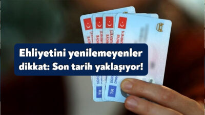 Milyonlarca sürücü için ehliyet yenileme sürecinde kritik tarih yaklaşıyor. Ehliyet